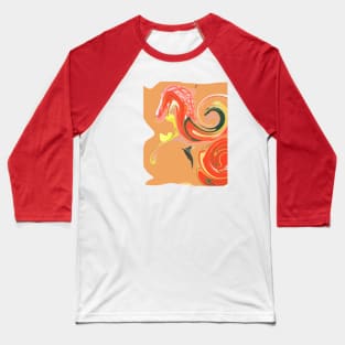 A Orange pony Baseball T-Shirt